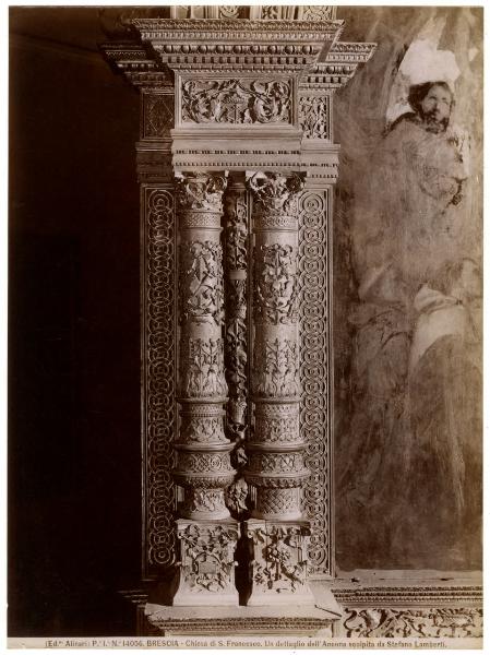 Lamberti, Stefano - cornice lignea della Pala di San Francesco - dettaglio - Chiesa di San Francesco - Brescia