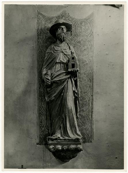 San Girolamo -  Statua in terracotta policroma - Chiesa di Villa - Castiglione Olona (VA)