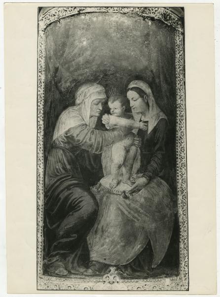 Lodi - Chiesa di San Lorenzo - Colonna - Madonna con Gesù Bambino e Sant'Anna - Francesco Carminati detto il Soncino