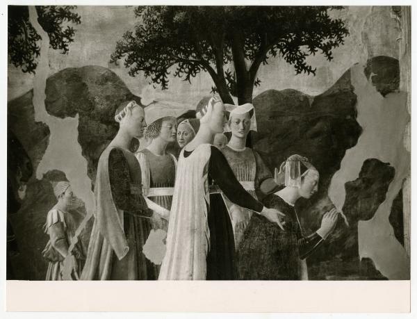 Dipinto murale - Adorazione del Sacro Legno e incontro tra Salomone e la Regina di Saba - Piero della Francesca - Arezzo - Basilica di San Francesco