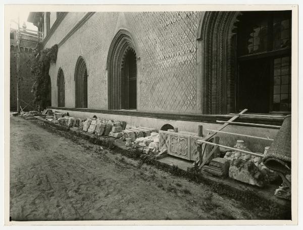 Milano - Castello Sforzesco - Corte Ducale - Restauro e riallestimento BBPR (prima fase 1953-1956)