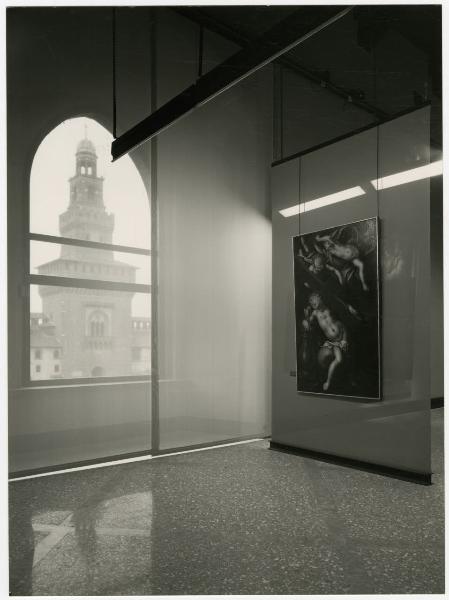 Milano - Castello Sforzesco - Musei Civici - Pinacoteca - Sala XXVI (già sala della Cancelleria, sala 30 nell'allestimento BBPR) - Allestimento M. Garberi - Albini - Helg - Piva (1980)