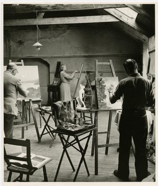 Interno - St. Ives - The St. Ives School of painting - Portmeor Studios - lezione di pittura