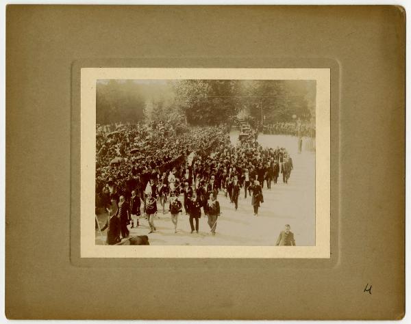 Monza - Parco Villa Reale - Corteo funebre del re Umberto I