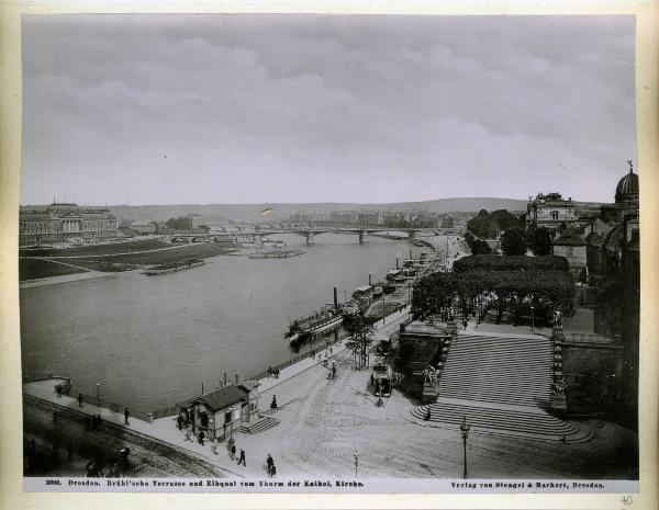 Germania - Dresda - Terrazza di Brühl - fiume Elba