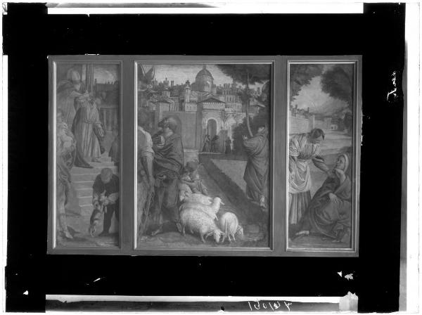 Dipinto - trittico - Annuncio della fecondità di Sant'Anna - Gaudenzio Ferrari - Pinacoteca di Brera - Milano
