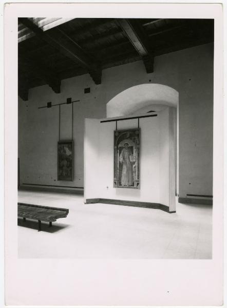 Milano - Castello Sforzesco - Musei Civici - Pinacoteca - Sala 27 (oggi sala 21) - Allestimento BBPR (1956) - Pittore lombardo - Sant'Antonio da Padova (affresco staccato, 1490 - 1500)