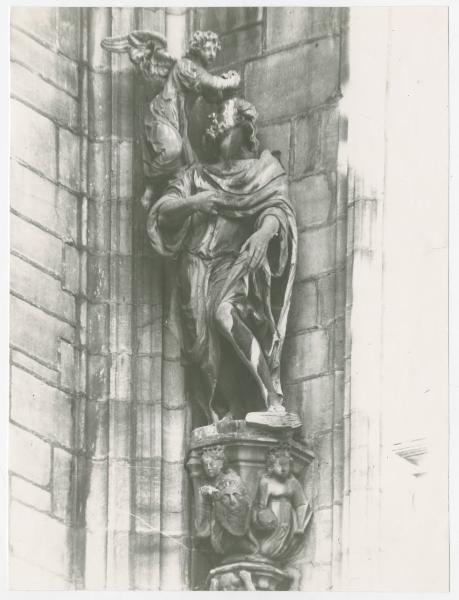 Scultura - Profeta Abacuc con l'angelo (n. 102 Nebbia) - Dionigi Bussola - Milano - Duomo