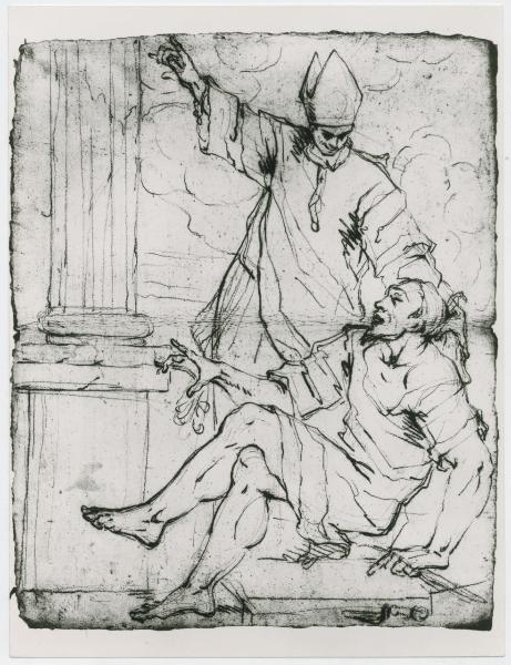 Disegno - Ciclo dei "Miracoli di San Carlo", disegno per il Miracolo di Domenico Brusadore, 1610 - Giulio Cesare Procaccini - Milano - Ven. Fabbrica del Duomo