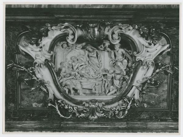 Bassorilievo con la morte di San Giuseppe - Milano - Chiesa - Altare barocco non identificato