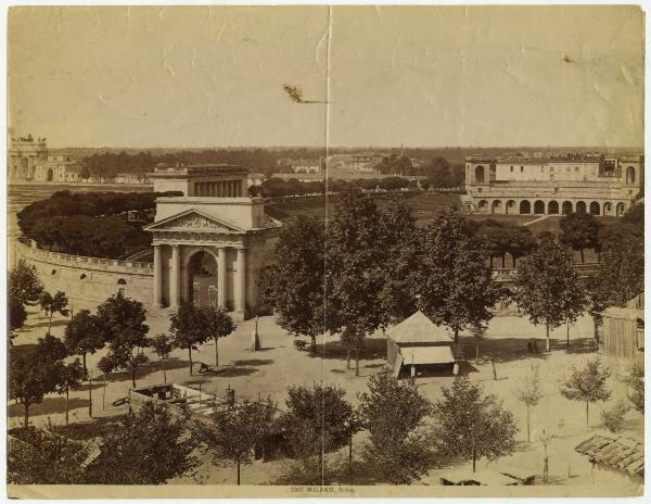 Milano - Arena - Arco della Pace - Veduta