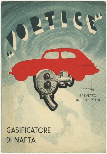 Manifesto pubblicitario - "Vortice" - Automobile - Gasolio - Italia