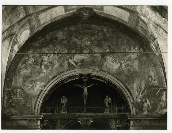 Milano - chiesa di Sant'Angelo - arcone d'ingresso al transetto - affresco - Incoronazione della Vergine - Stefano Maria Legnani detto il Legnanino