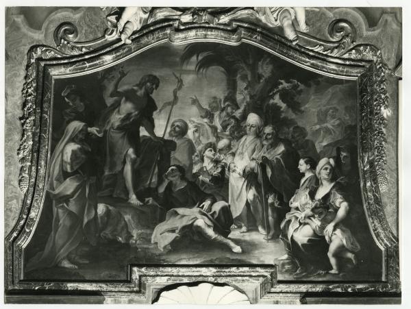 Tela - Predica di San Giovanni Battista - Stefano Maria Legnani detto il Legnanino - Milano - chiesa di Sant'Angelo - cappella di San Giacomo apostolo - parete destra