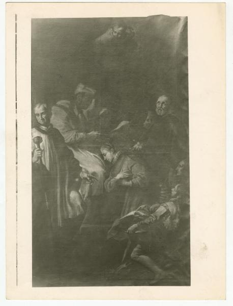 Dipinto - olio su tela - Filippo Abbiati (1640 - 1715) - Scene dalla vita di Sant'Andrea Avellino (1712 - 1715 circa) - Milano, chiesa di Sant'Antonio, seconda cappella a destra