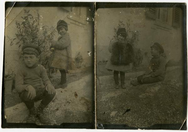 Ritratto di bambini - Roberto e Leopolda Metlicovitz, fratelli - Ponte Lambro - Casa Metlicovitz, esterno