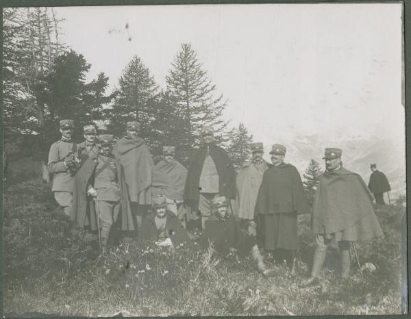 Prima Guerra Mondiale - Ritratto di gruppo - Militari - Montagna
