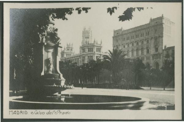 Madrid - Paseo del Prado - Viale - Fontana - Palazzo - Palazzo di Cibele (Palacio de Cibeles)