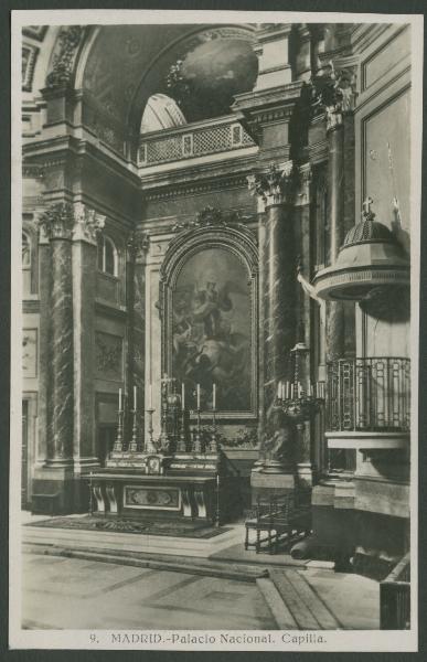 Madrid - Palazzo Reale (Palacio Nacional) - Chiesa - Interno - Cappella - Altare