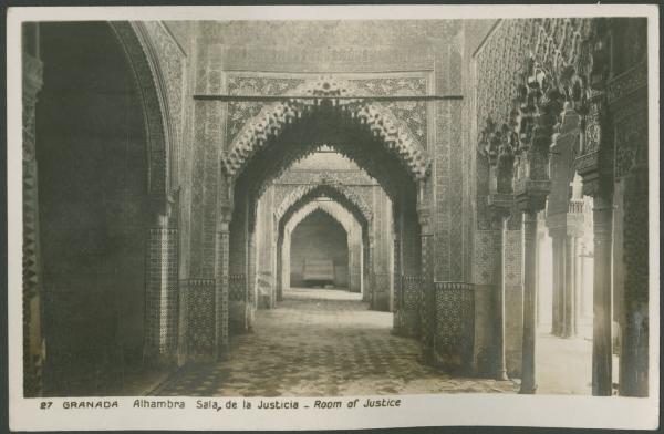 Granada - Alhambra - Palazzo dei Leoni - Sala de los Reyes o de Justicia (Sala dei Re) - Archi - Decorazioni