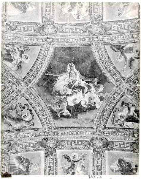 Dipinto - Affresco - Maria Maddalena elevata al cielo da angeli - Daniele Crespi - Volta - Certosa di Garegnano - Milano
