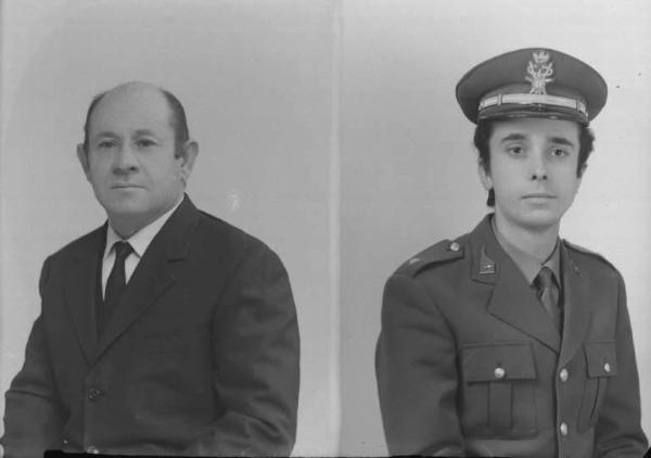 Doppio ritratto.
Ritratto maschile - adulto.
Ritratto maschile - giovane - militare.