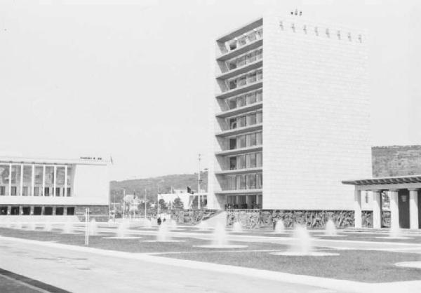 Prima Mostra Triennale delle Terre Italiane d'oltremare - piazza dell'Impero - torre del Partito Nazionale Fascista - teatro Mediterraneo-palazzo dell'Arte