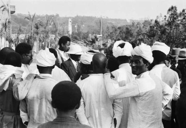 Inaugurazione della Triennale delle Terre d'Oltremare - indigeni africani