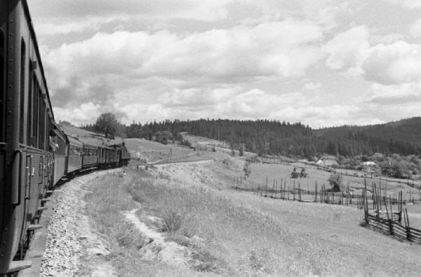 Campagna di Russia. Viaggio in treno - attraversamento del confine ungaro-rumeno - panorama