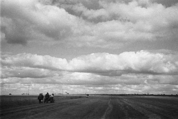 Campagna di Russia. Ucraina - dintorni di Mogila Surijska [?] - campi coltivati - contadini