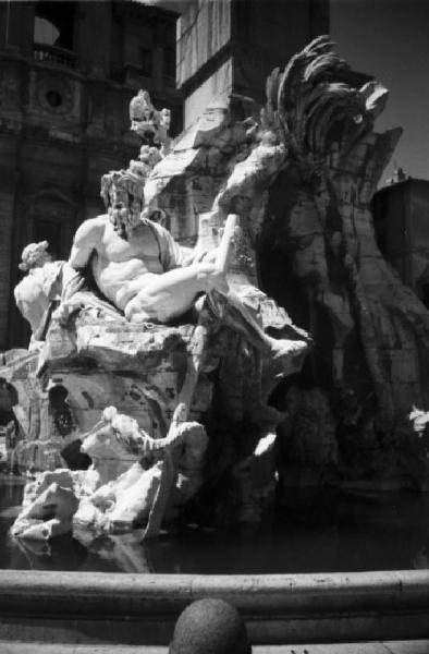 Roma - Piazza Navona, la Fontana dei Fiumi