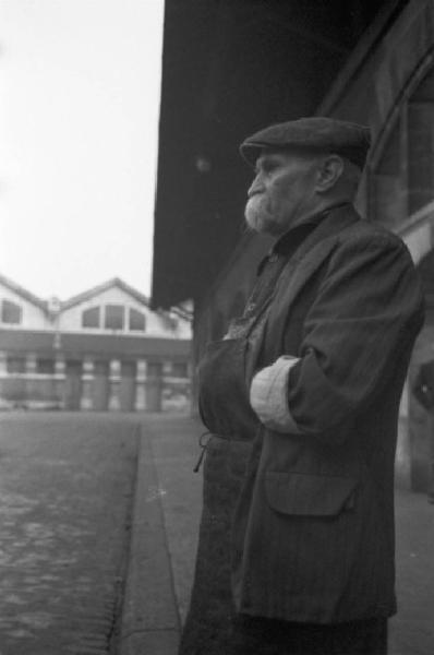 Parigi. Ritratto maschile, un addetto del macello de La Villette