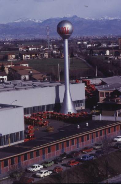 Gruppo SAME, stabilimento di Treviglio. Ripresa dall'alto di parte dello stabilimento