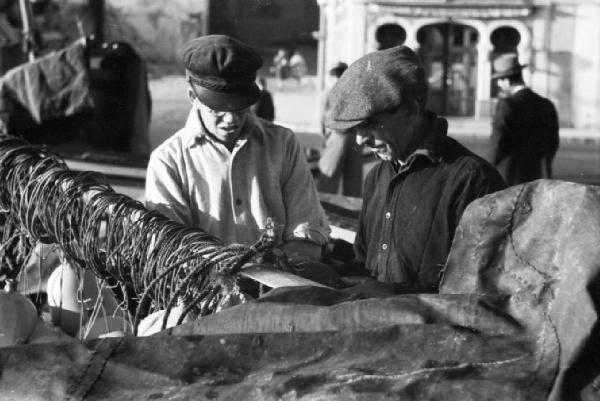 Cascais. Rimessaggio delle reti da pesca