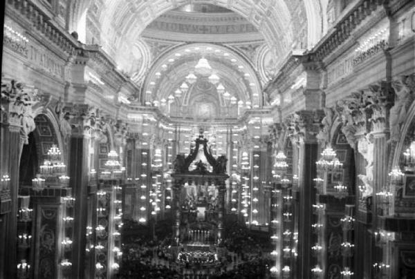 Città del Vaticano. Basilica di San Pietro. Interno durante una celebrazione