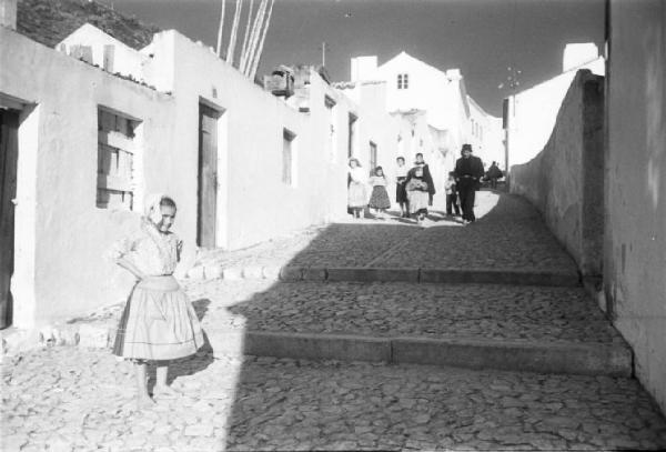 Nazaré - scorcio del paese. Scalinata