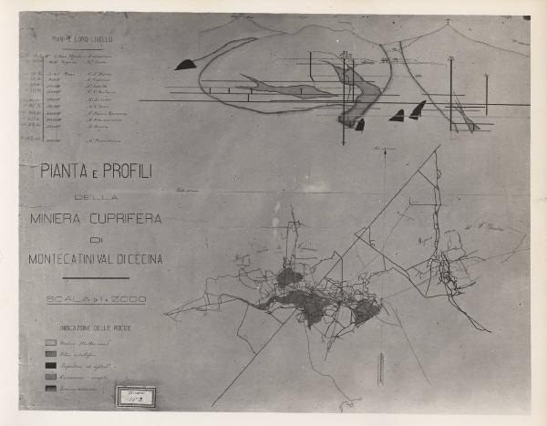 Montecatini Val di Cecina - Riproduzione di documento - Pianta della miniera di rame