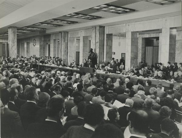 Milano - Sede Montedison - Assemblea degli azionisti del 1970 - Intervento di Giorgio Macerata