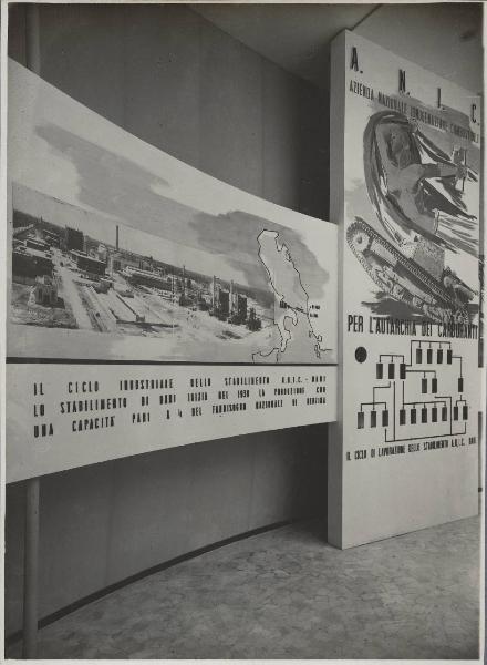 Bari - Fiera del Levante del 1938 - Padiglione Montecatini - Pannelli illustrativi