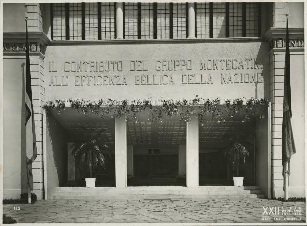 Milano - Fiera campionaria del 1941 - Padiglione Montecatini - Ingresso - Propaganda