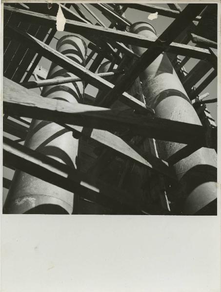 Roma - Esposizione Universale del 1942 - Quartiere EUR - Cantiere - Impalcatura / Lavori in marmo
