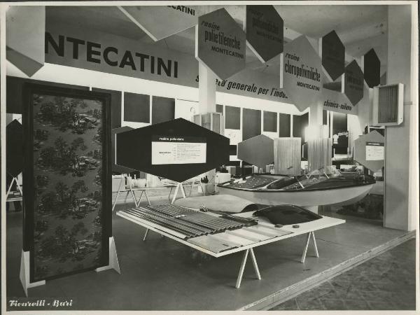 Bari - Fiera del Levante del 1954 - Padiglione Montecatini - Stand resine poliestere