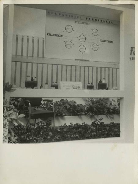 Milano - Fiera campionaria del 1946 - Stand Farmitalia - Pannello informativo dedicato ai sulfamidici