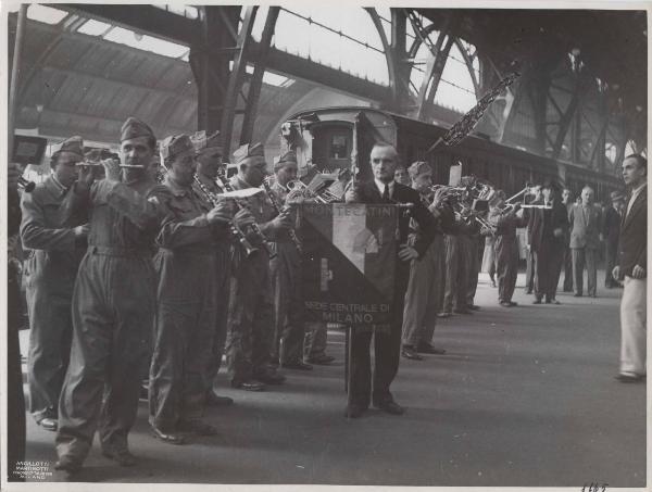 Milano - Stazione centrale - Dopolavoro Montecatini - Corpo musicale