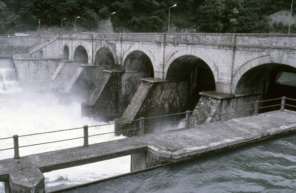 Calusco d'Adda - Centrale idroelettrica Semenza - Diga di Robbiate o diga nuova - Fiume Adda