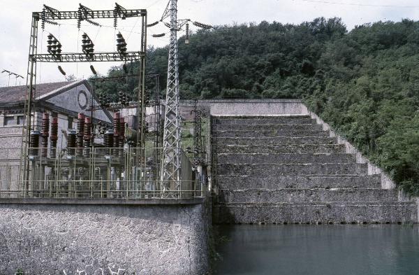 Cornate d'Adda - Centrale idroelettrica Bertini - Scaricatore a gradoni - Sottostazione elettrica