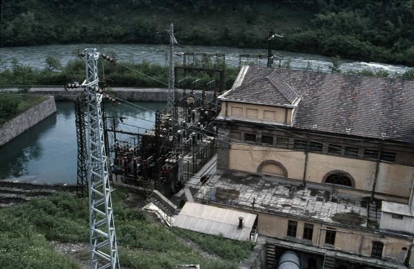 Cornate d'Adda - Centrale idroelettrica Bertini - Sottostazione elettrica - Fiume Adda