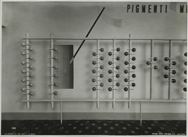 Milano - Fiera campionaria del 1939 - Padiglione Montecatini - Pigmenti e resine sintetiche