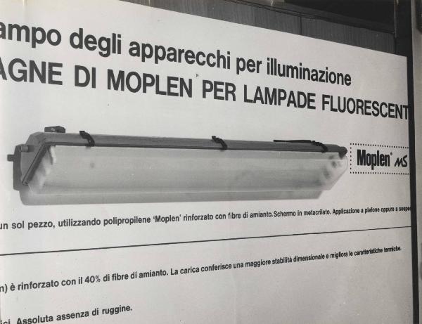 Milano - Fiera campionaria del 1967 - Materie plastiche - Moplen - Cartellone pubblicitario