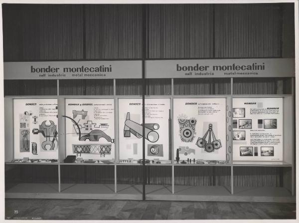 Milano - Fiera campionaria del 1955 - Padiglione Montecatini - Stand Bonder Montecatini